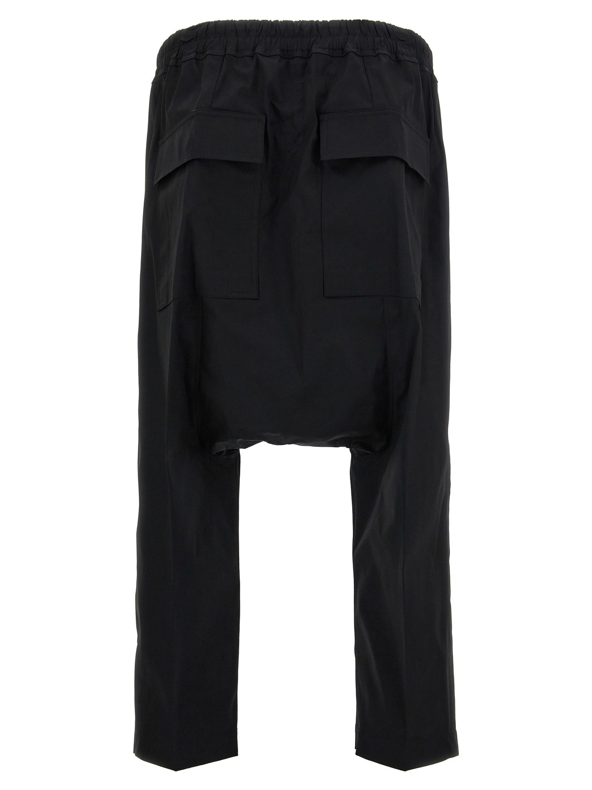 Indulge in the avant-garde allure of Rick Owens Black Cotton Casual Pants, crafted from a luxurious cotton blend, embodying urban chic sophistication for the discerning individual.