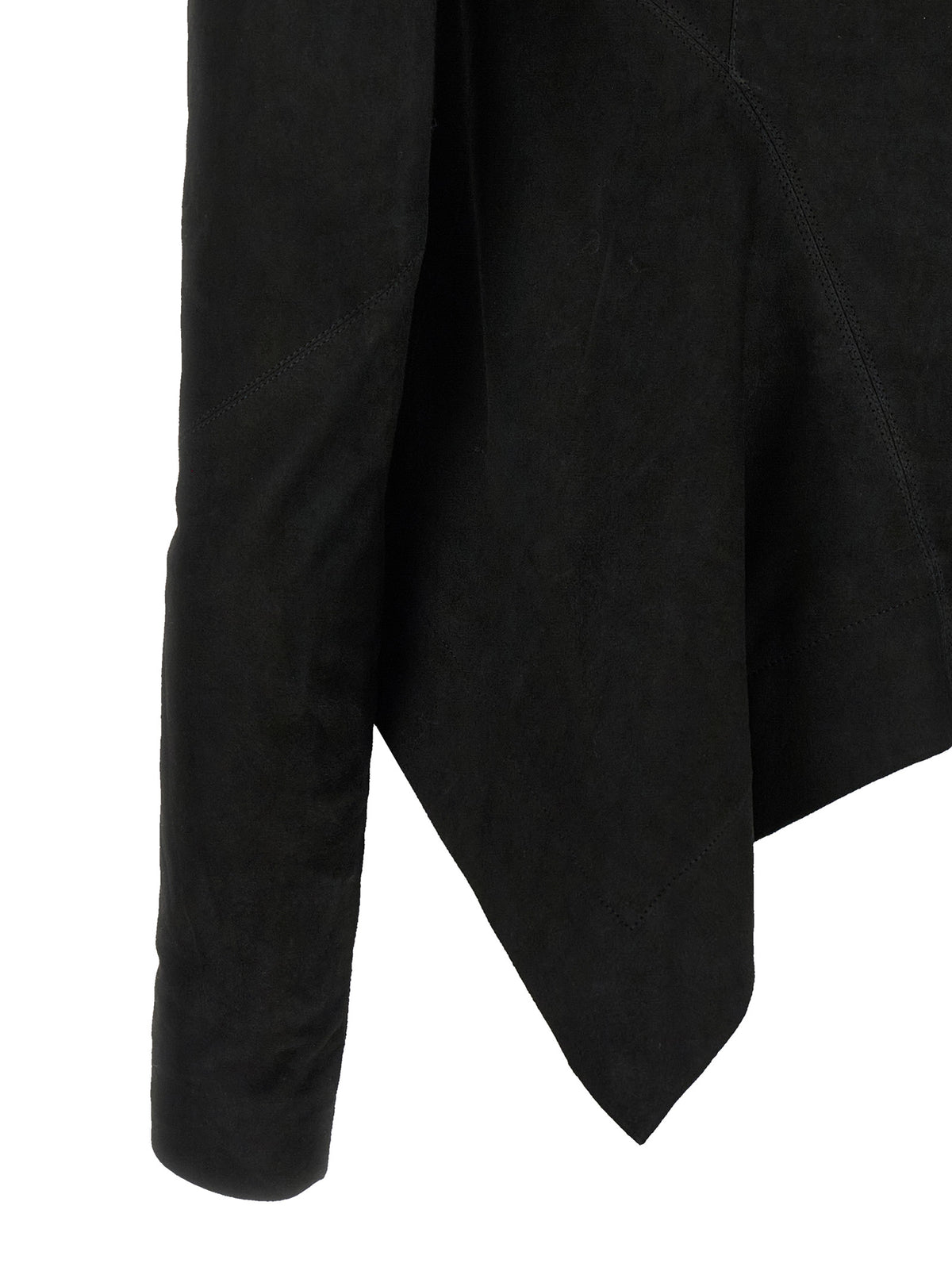 Elevate your wardrobe with the Rick Owens Black Lamb Leather Jacket from the Naska Biker collection, a luxurious statement piece crafted from sumptuous lambskin, embodying avant-garde elegance.