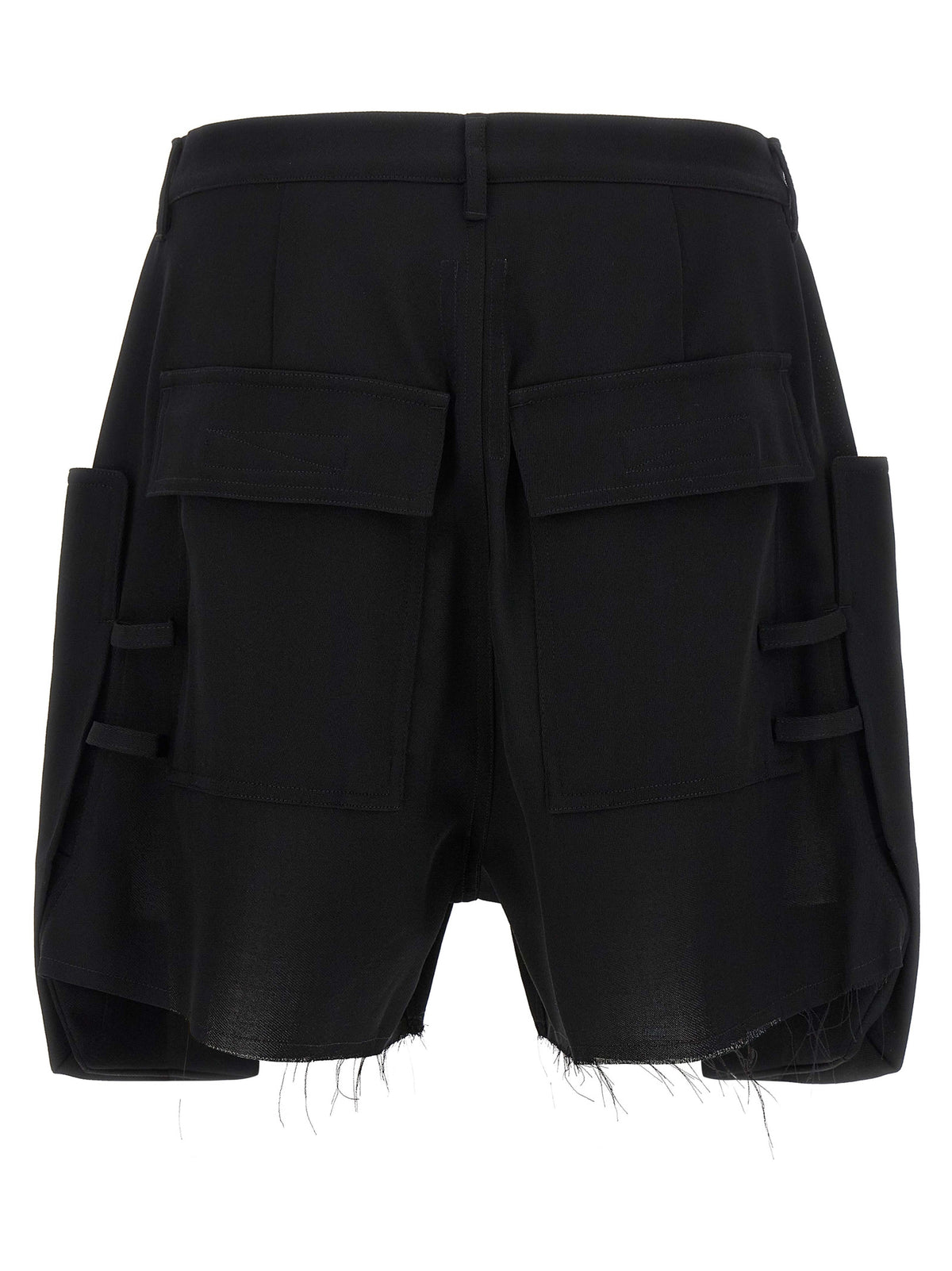 Discover the Rick Owens Black Wool Bermuda Shorts, where avant-garde design meets luxurious craftsmanship, embodying sophistication and individuality for the discerning fashion connoisseur.