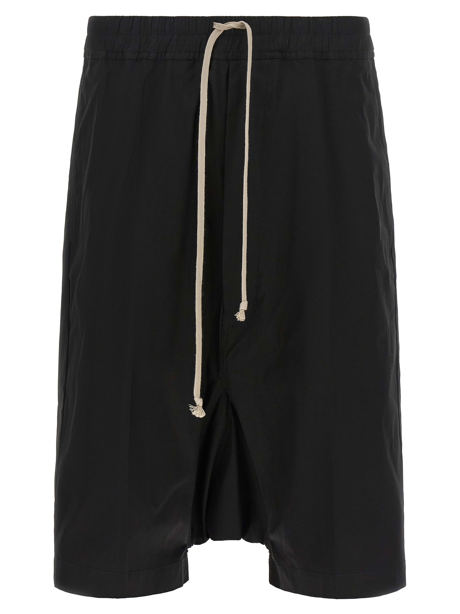 Elevate your wardrobe with the Rick Owens Black Cotton Bermuda Shorts from the 'Rick S Pods' collection, where avant-garde design meets luxurious comfort for the modern connoisseur.