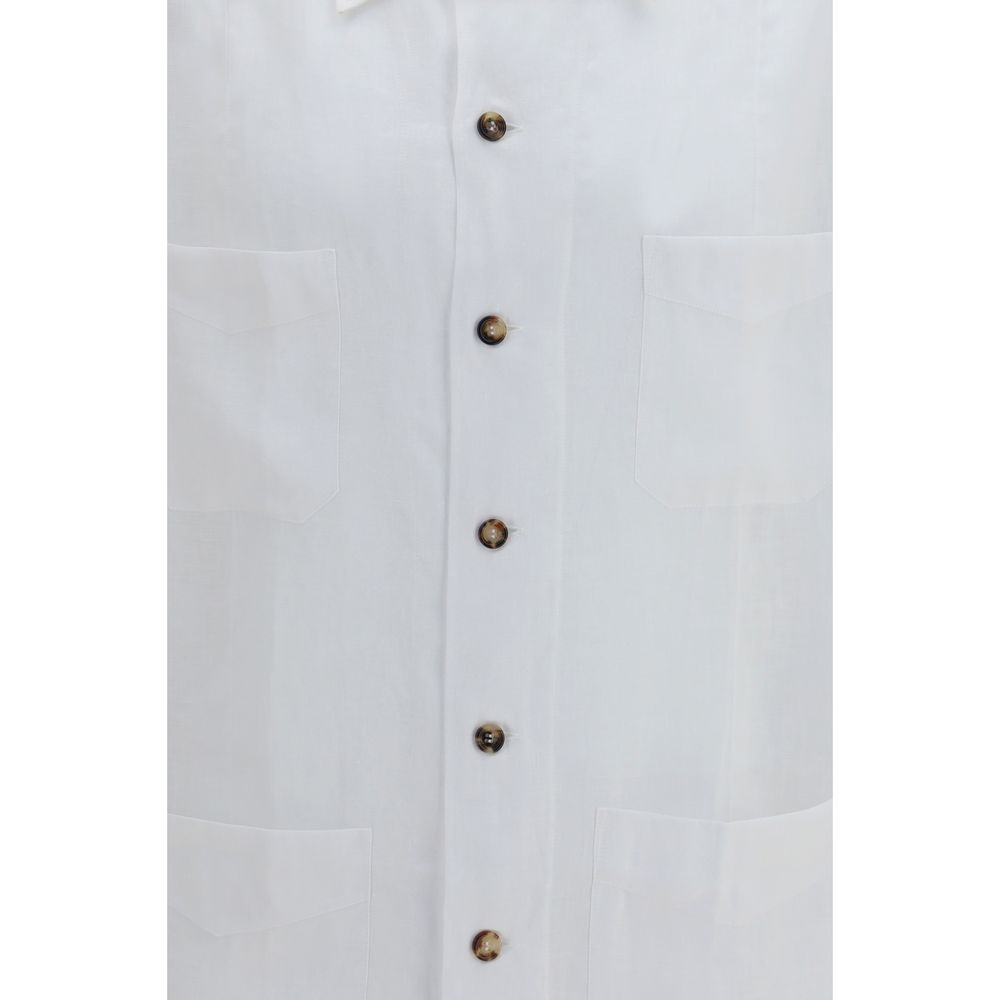 Brunello Cucinelli White Linen Shirt - Effortless Luxury Redefined