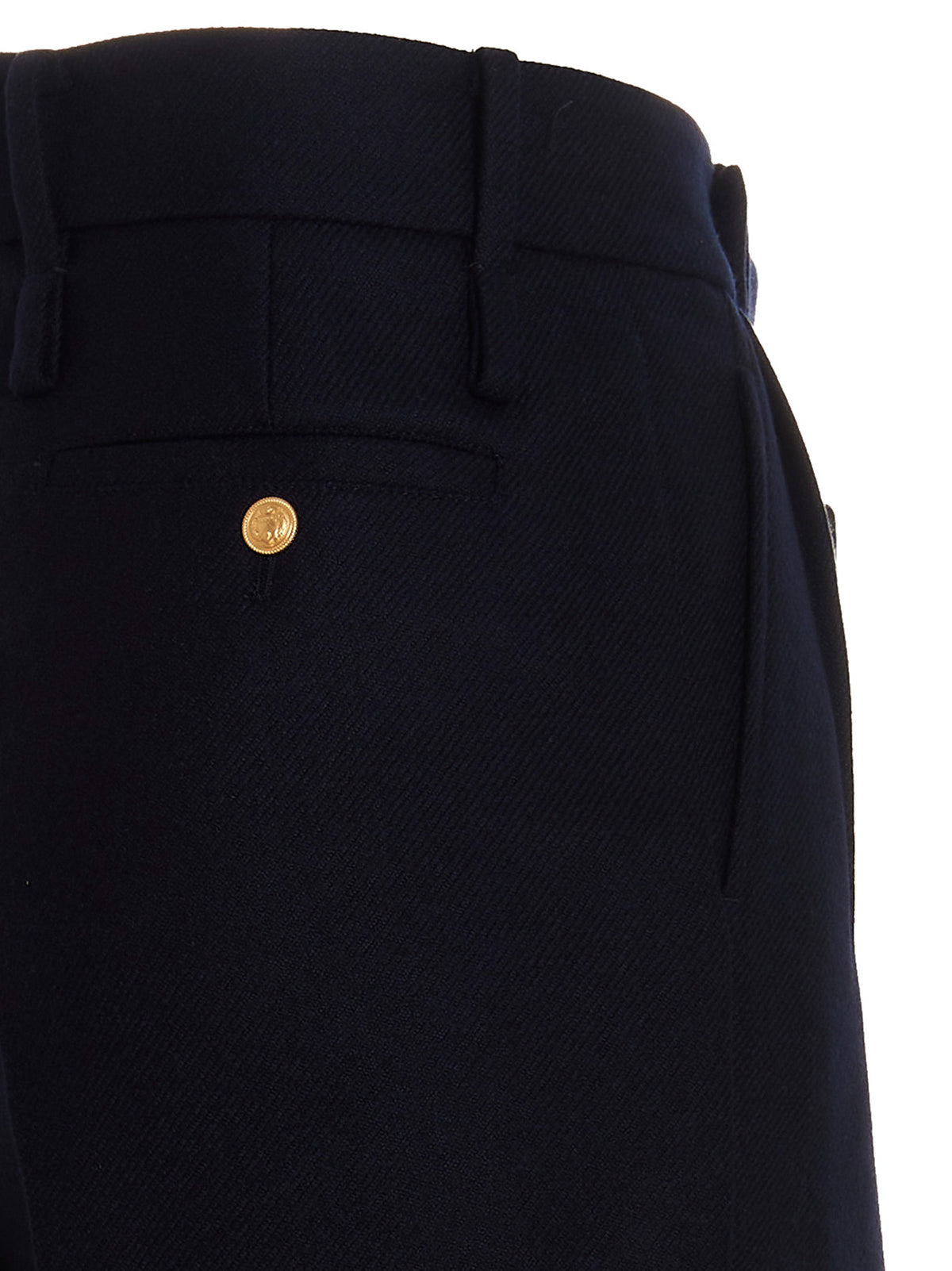 Gucci Blue Cashmere Casual Pants - Exquisite Luxury Essentials