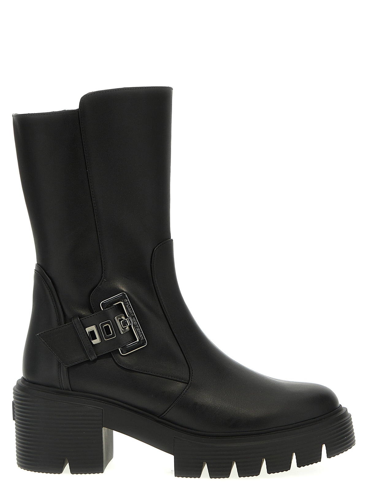 Stuart Weitzman Black Calfskin Ankle Boots - Timeless Luxury Footwear