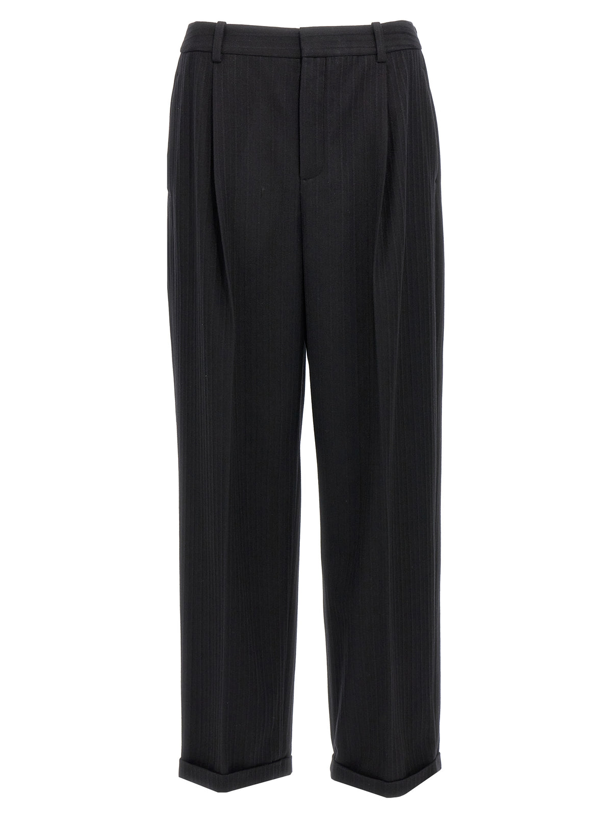 Saint Laurent Black Wool Dress Pants - Timeless Luxury Elegance