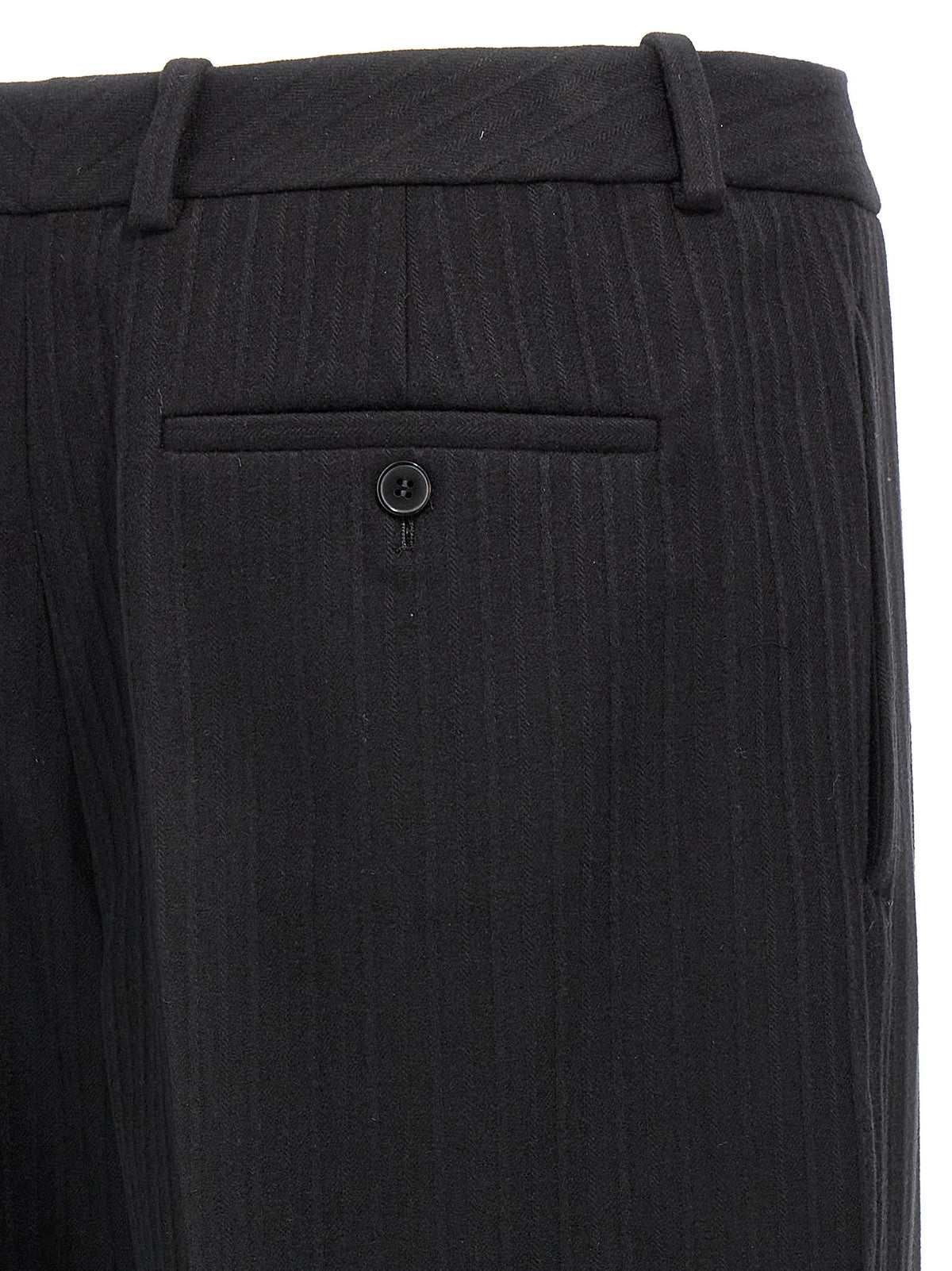 Saint Laurent Black Wool Dress Pants - Timeless Luxury Elegance