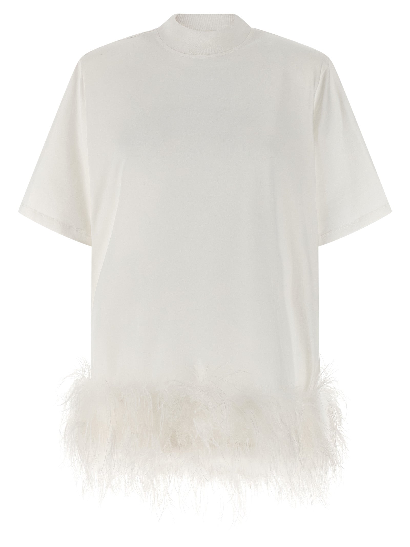 The Attico White Cotton Short Dress