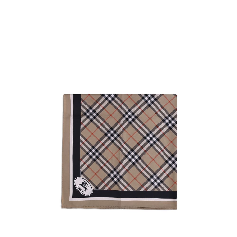 Burberry Beige Silk Scarf - Timeless Elegance in Luxury Fashion