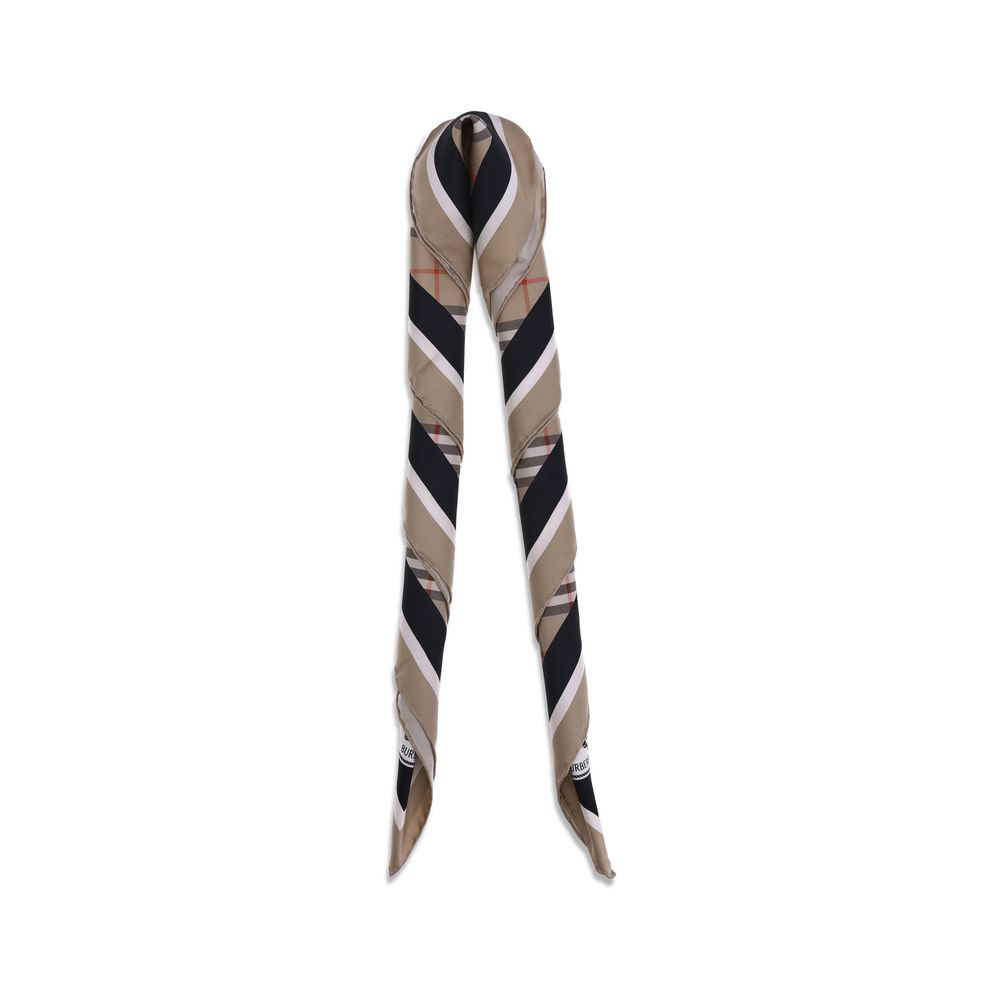 Burberry Beige Silk Scarf - Timeless Elegance in Luxury Fashion