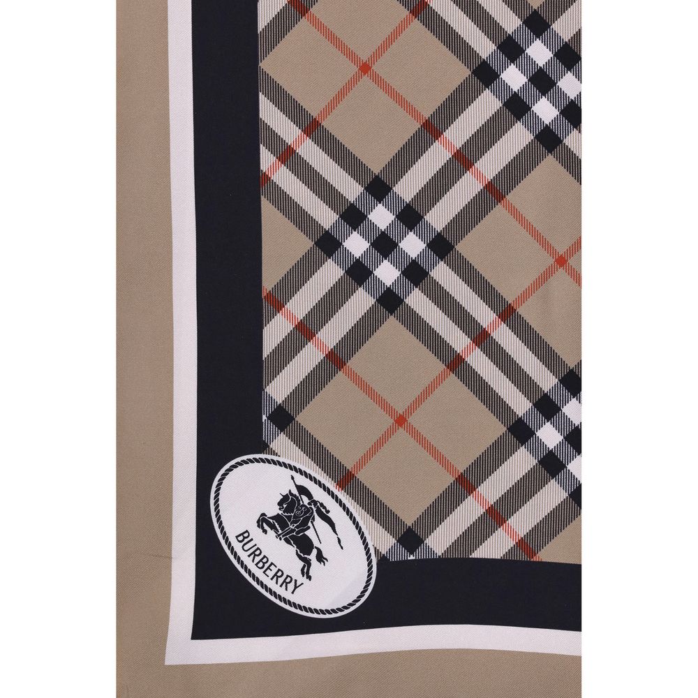 Burberry Beige Silk Scarf - Timeless Elegance in Luxury Fashion