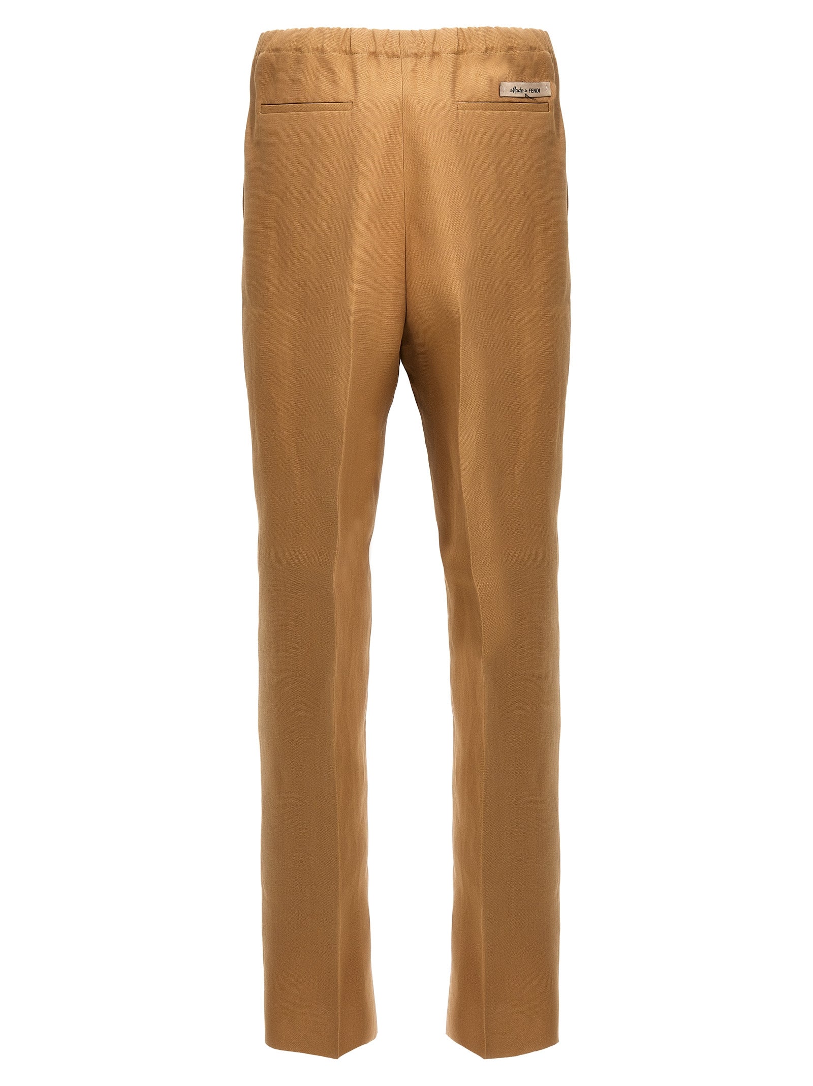 Fendi Beige Paper Casual Pants - Timeless Elegance Redefined