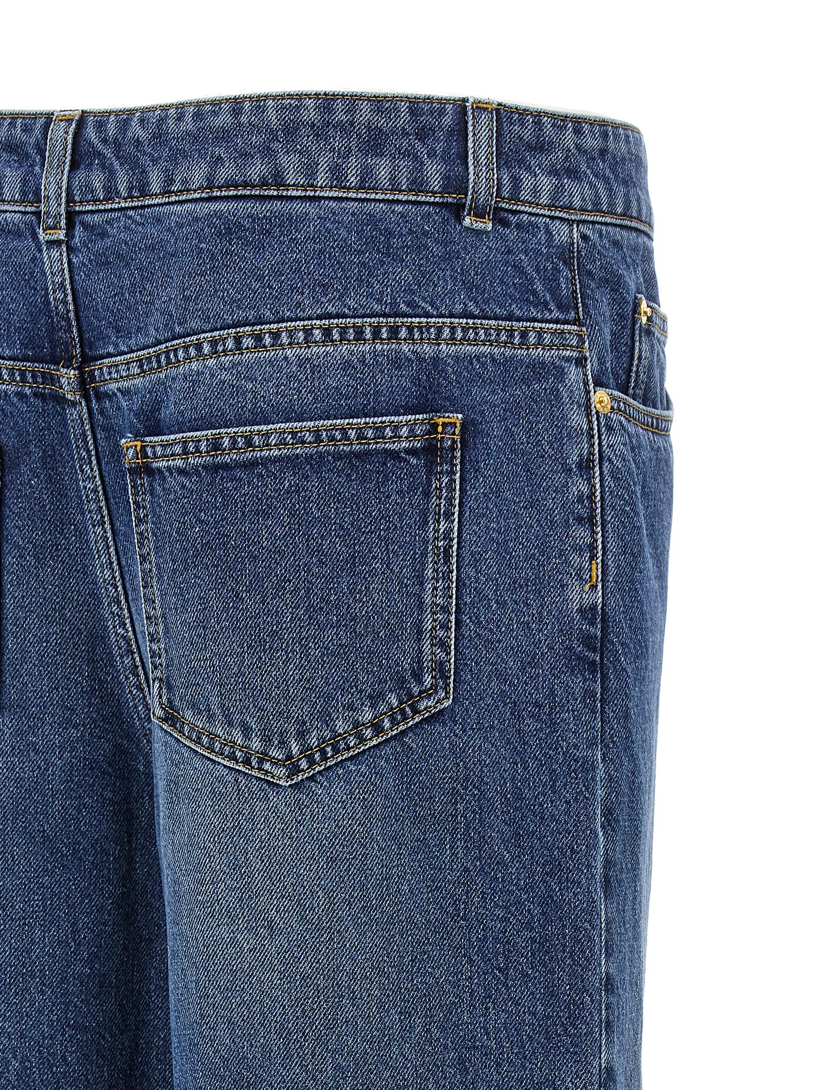 Moschino Blue Cotton Relaxed Fit Jeans