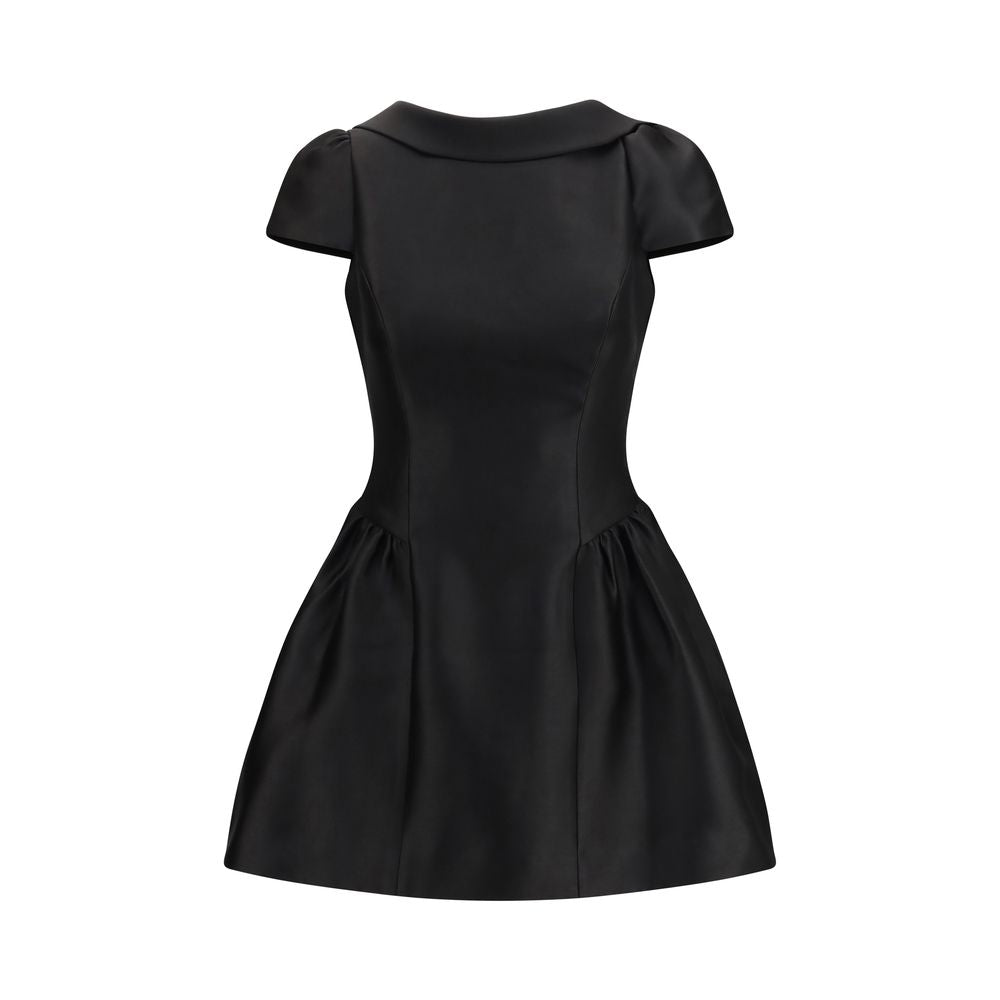 Self-Portrait Black Polyester Casual Dress - Timeless Elegance