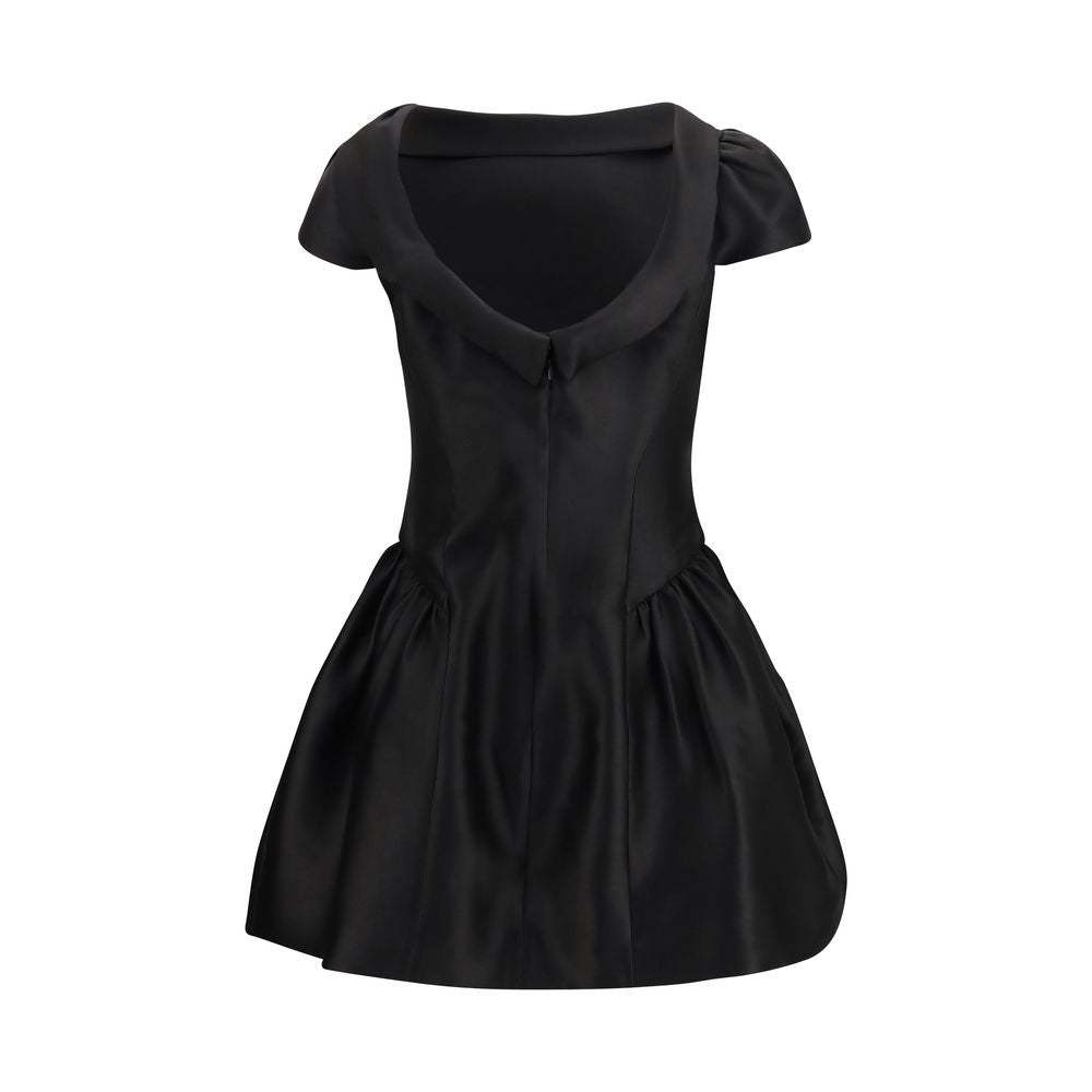 Self-Portrait Black Casual Dress - Timeless Elegance in Taffeta