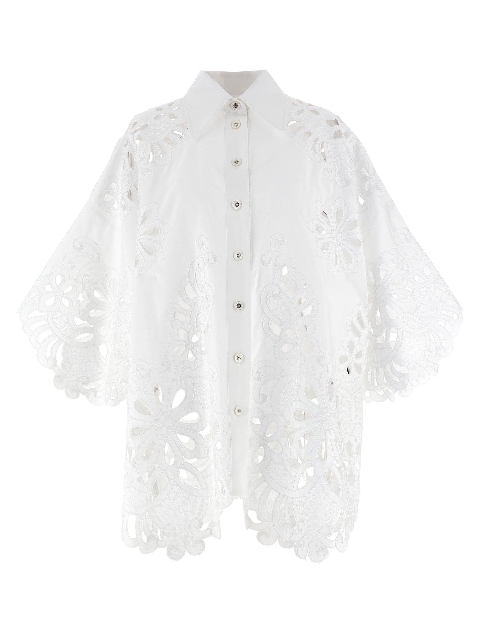 Dolce & Gabbana White Cotton Blouse
