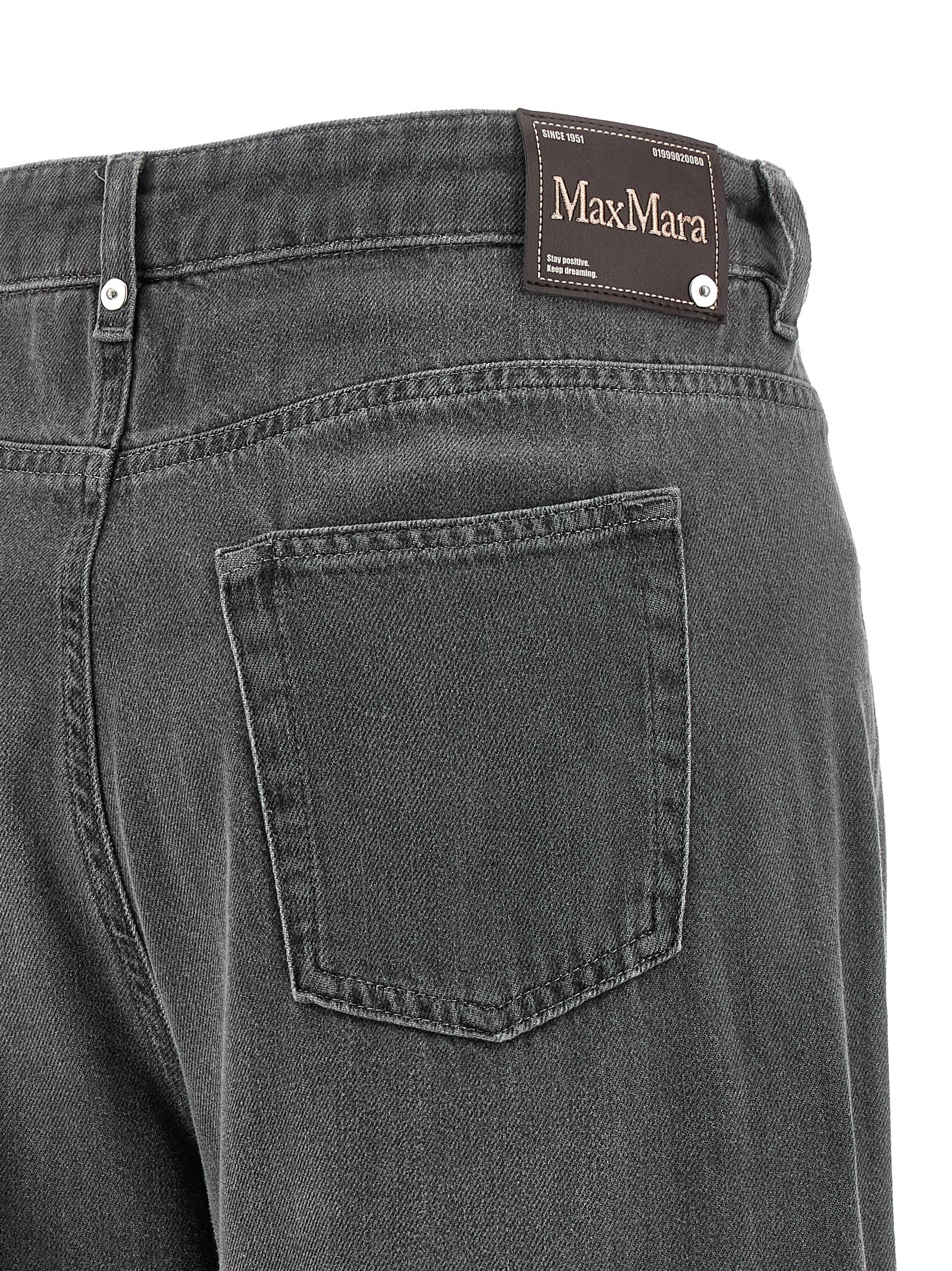 'S Max Mara Gray Cotton Cropped Jeans