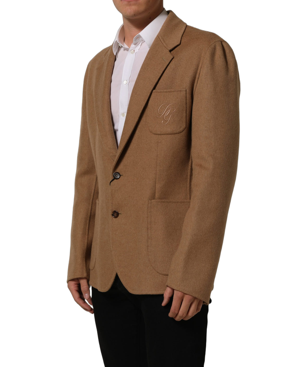 Dolce & Gabbana Brown Leather Blazer for Timeless Elegance