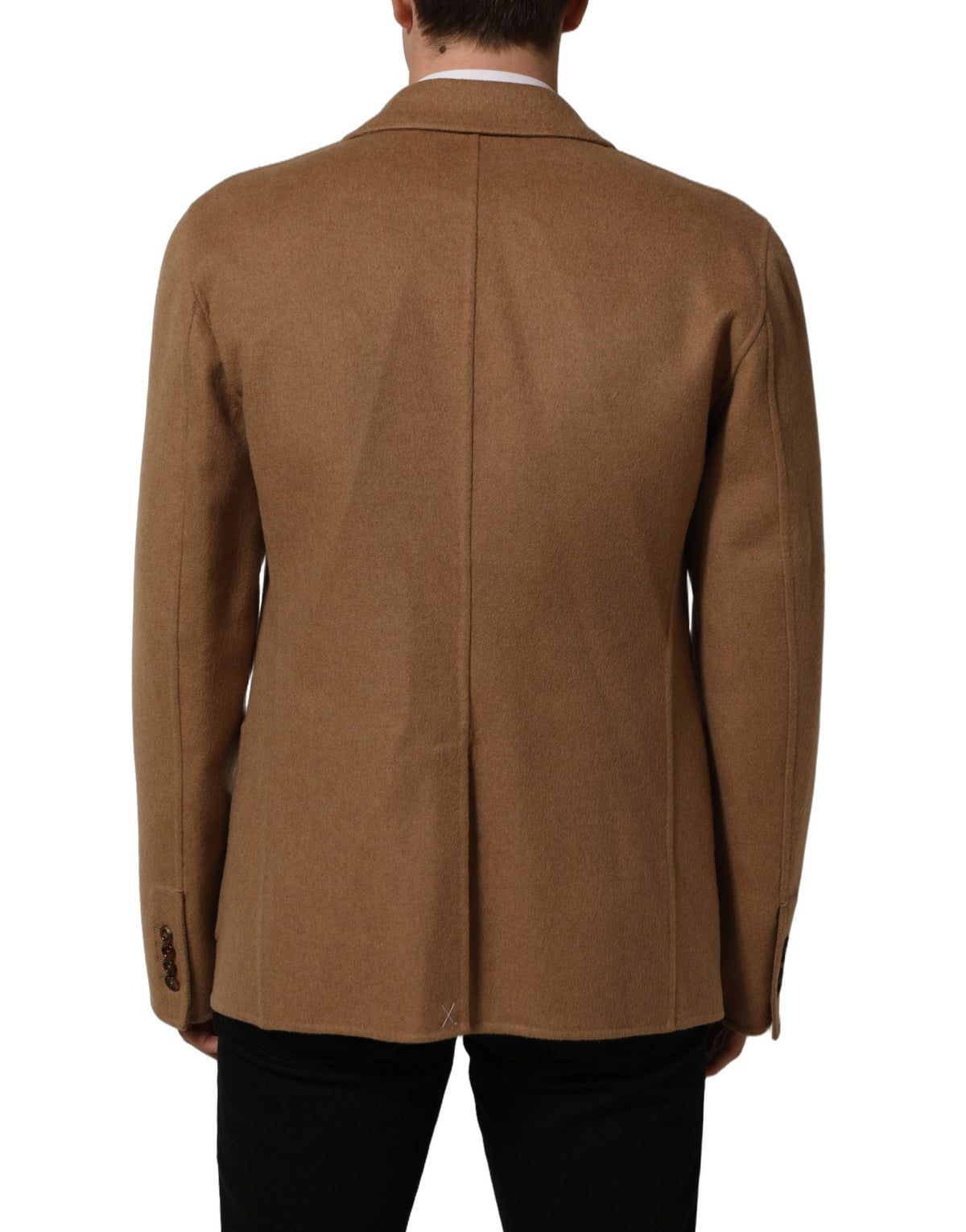 Dolce & Gabbana Brown Leather Suit Jacket for Timeless Elegance