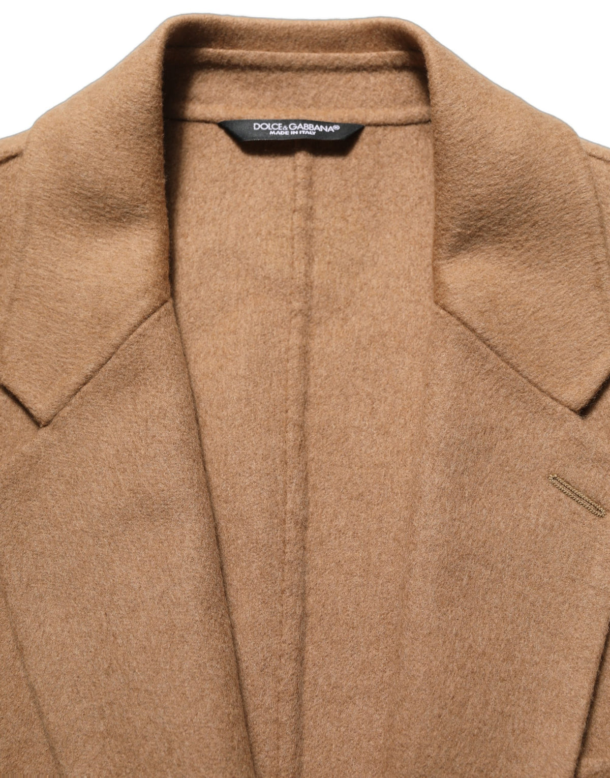 Dolce & Gabbana Brown Leather Suit Jacket for Timeless Elegance
