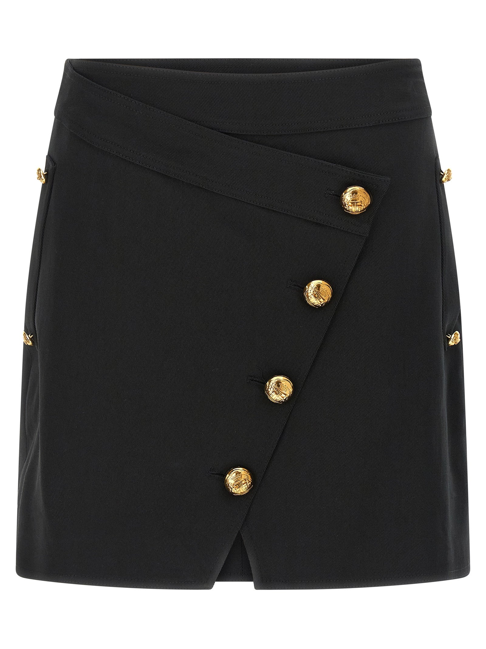 Elisabetta Franchi Black Cotton Long Skirt