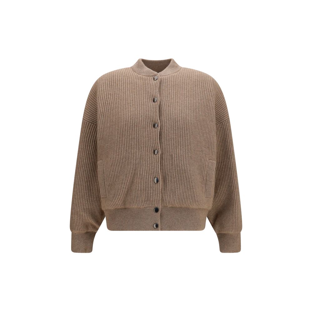Brunello Cucinelli Beige Cashmere Bomber - Luxury Redefined
