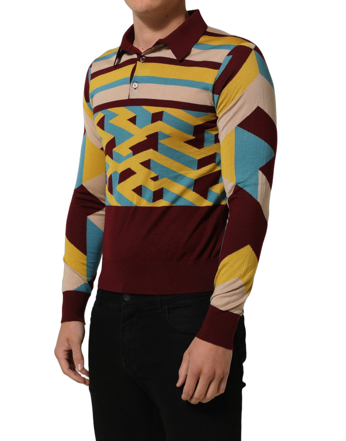 Dolce & Gabbana Multicolor Cashmere Pullover Sweater of Luxury