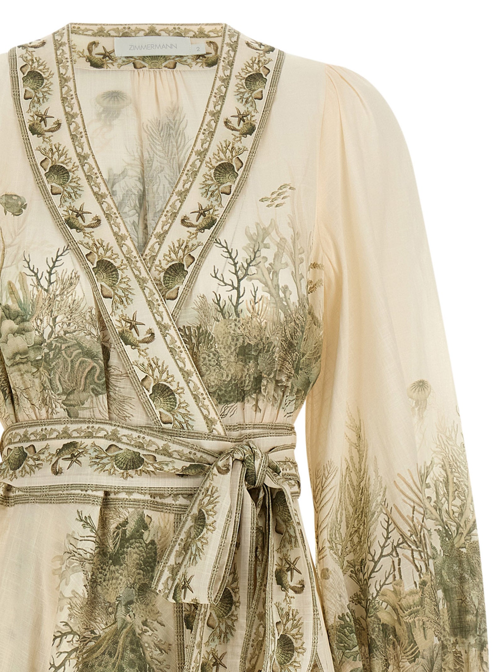 Zimmermann Bicolor Cotton Midi Dress
