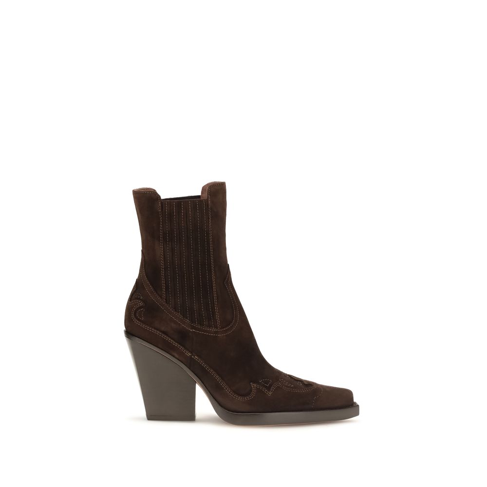 Paris Texas Brown Calf Leather Ankle Boots - Timeless Elegance