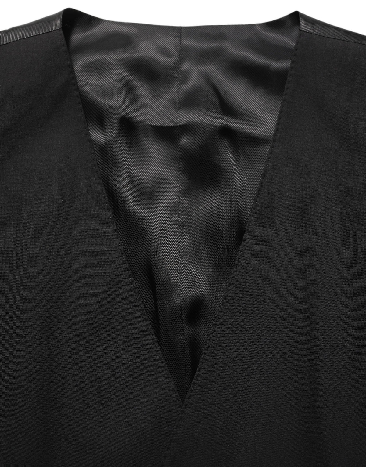 Dolce & Gabbana Black Wool Stretch Waistcoat for Timeless Elegance