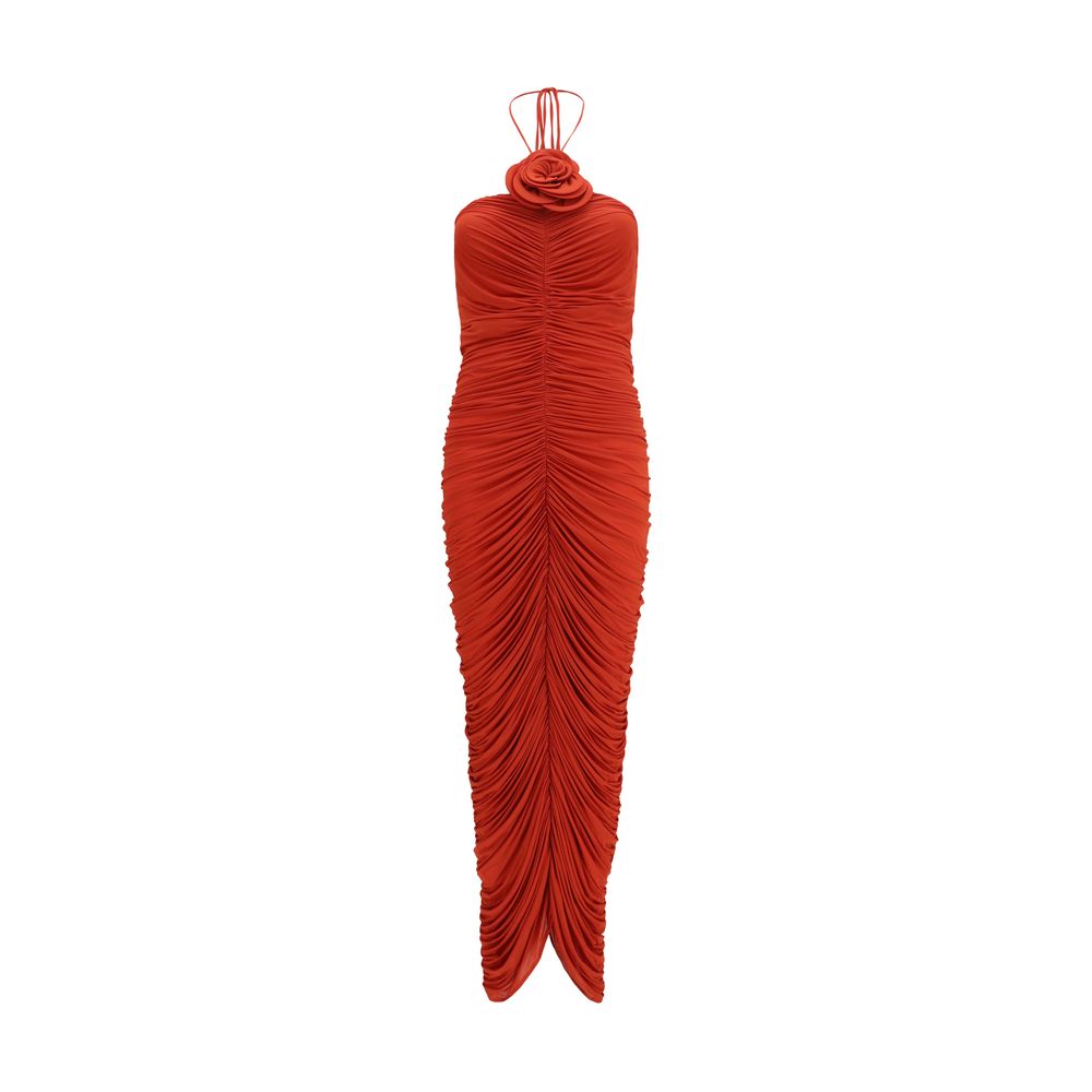 Indulge in the allure of the Magda Butrym Multicolor Viscose Cocktail Dress, where exquisite floral ruching meets luxurious draping, perfect for unforgettable soirées.