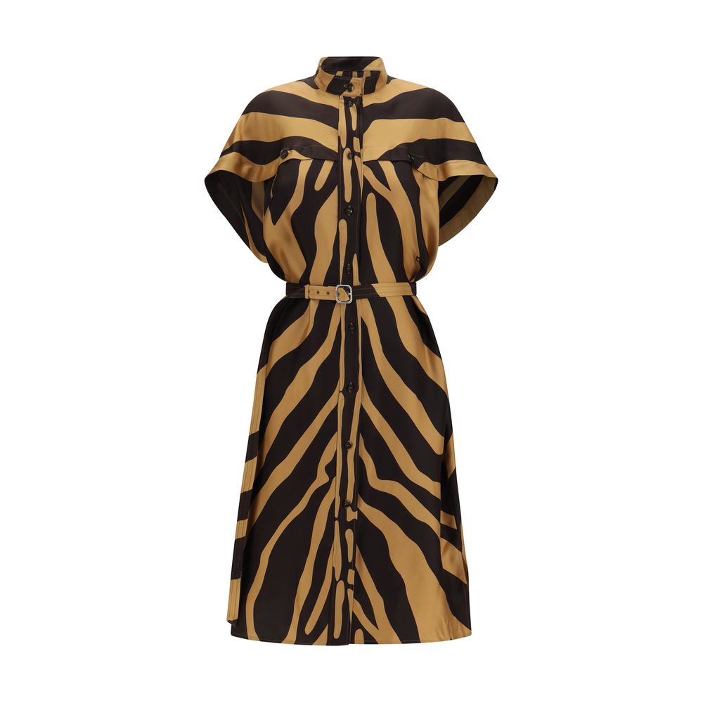 Discover the Ferragamo Multicolor Viscose Casual Dress, a masterpiece of luxurious craftsmanship and modern elegance, perfect for any sophisticated occasion.