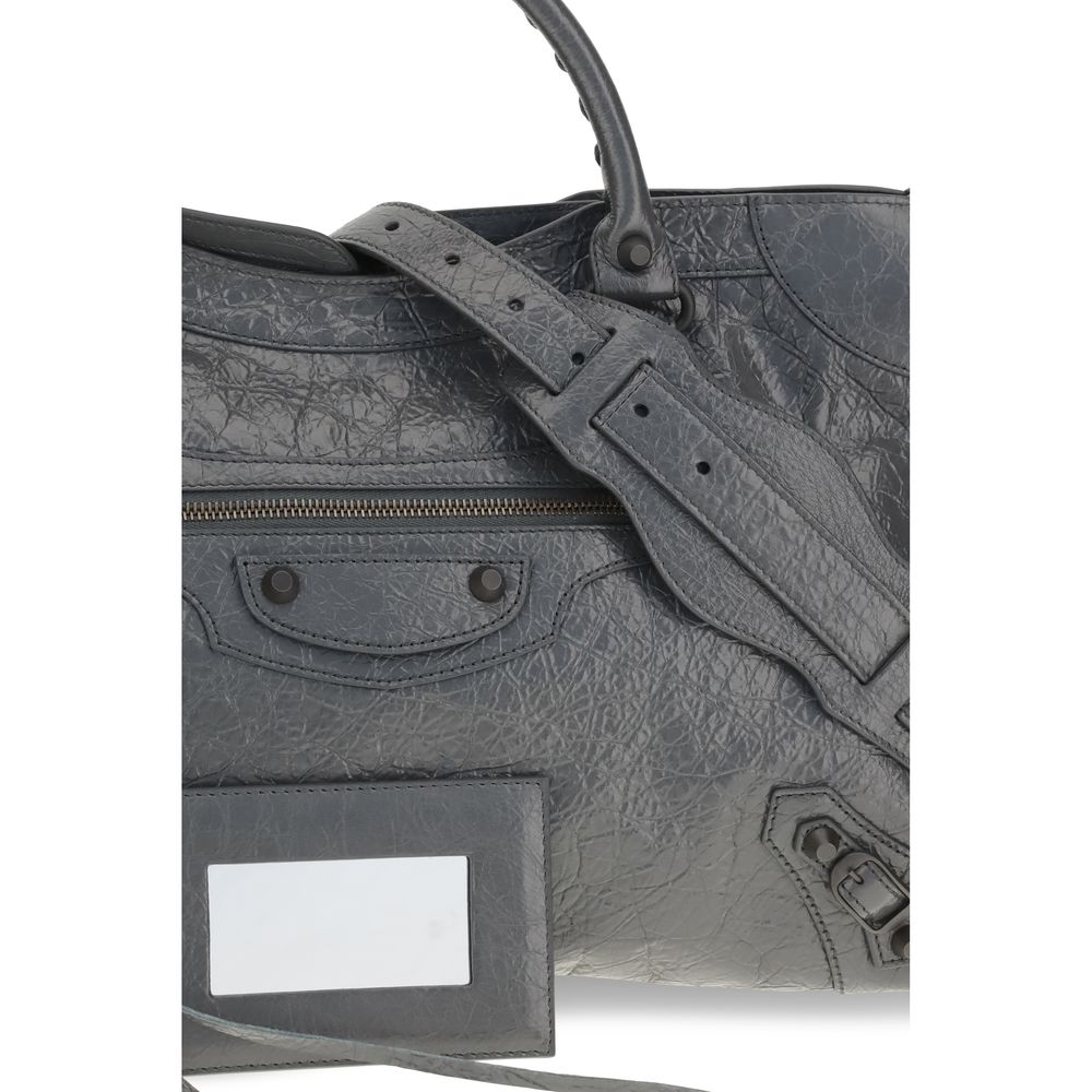 Balenciaga Gray Lamb Ovis Aries Shoulder Bag - Timeless Luxury