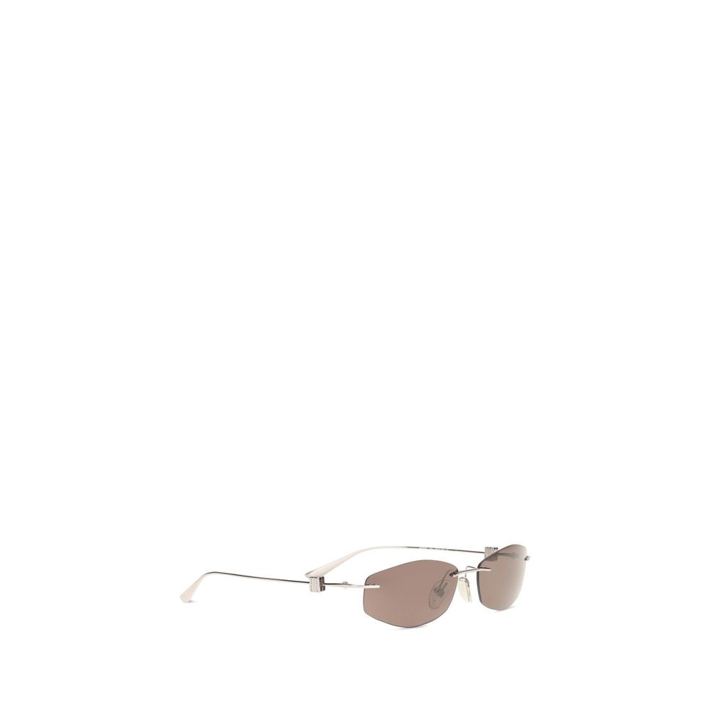 Balenciaga Silver Metal Sunglasses - Luxury Eyewear Redefined