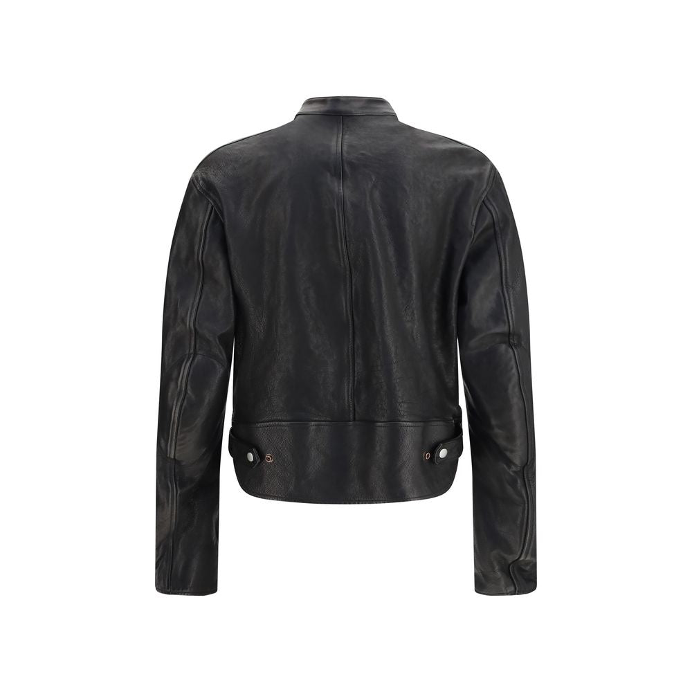 Gucci Black Buffalo Leather Bomber - Timeless Luxury Jacket