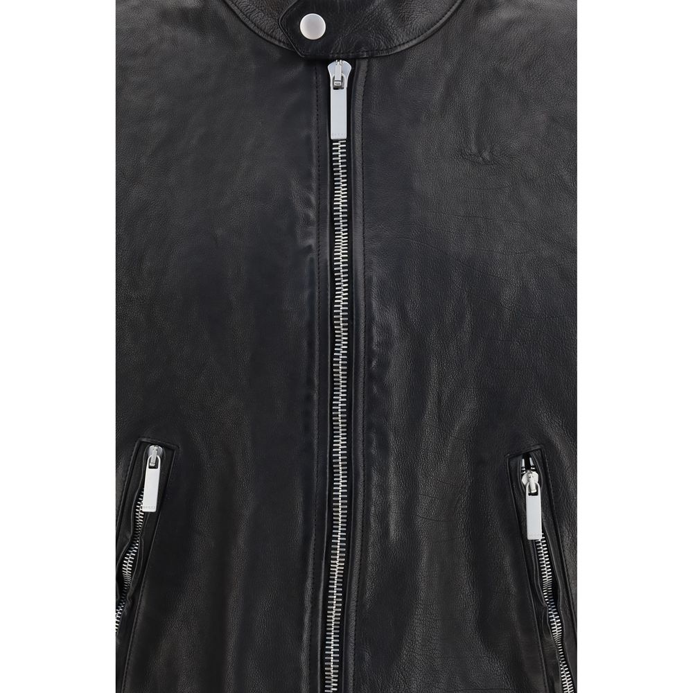 Gucci Black Buffalo Leather Bomber - Timeless Luxury Jacket