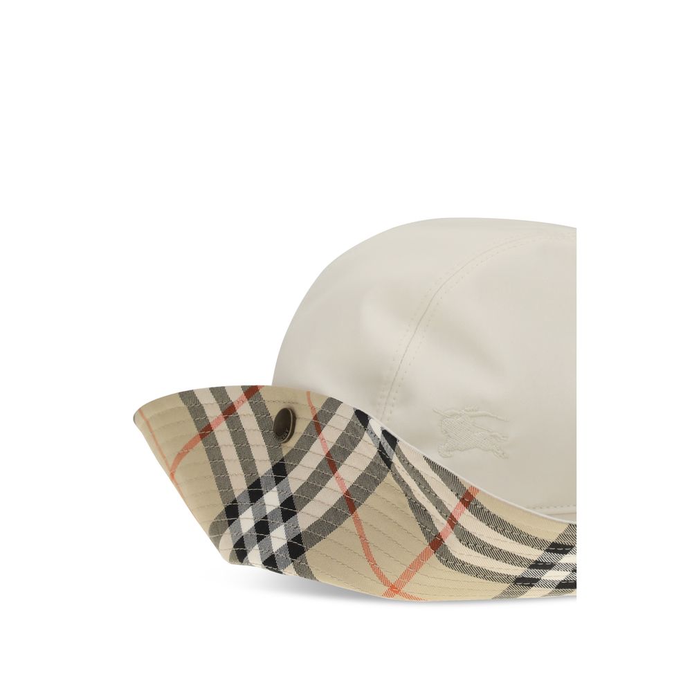 Burberry White Cotton Bucket Hat - Timeless Luxury Accessory