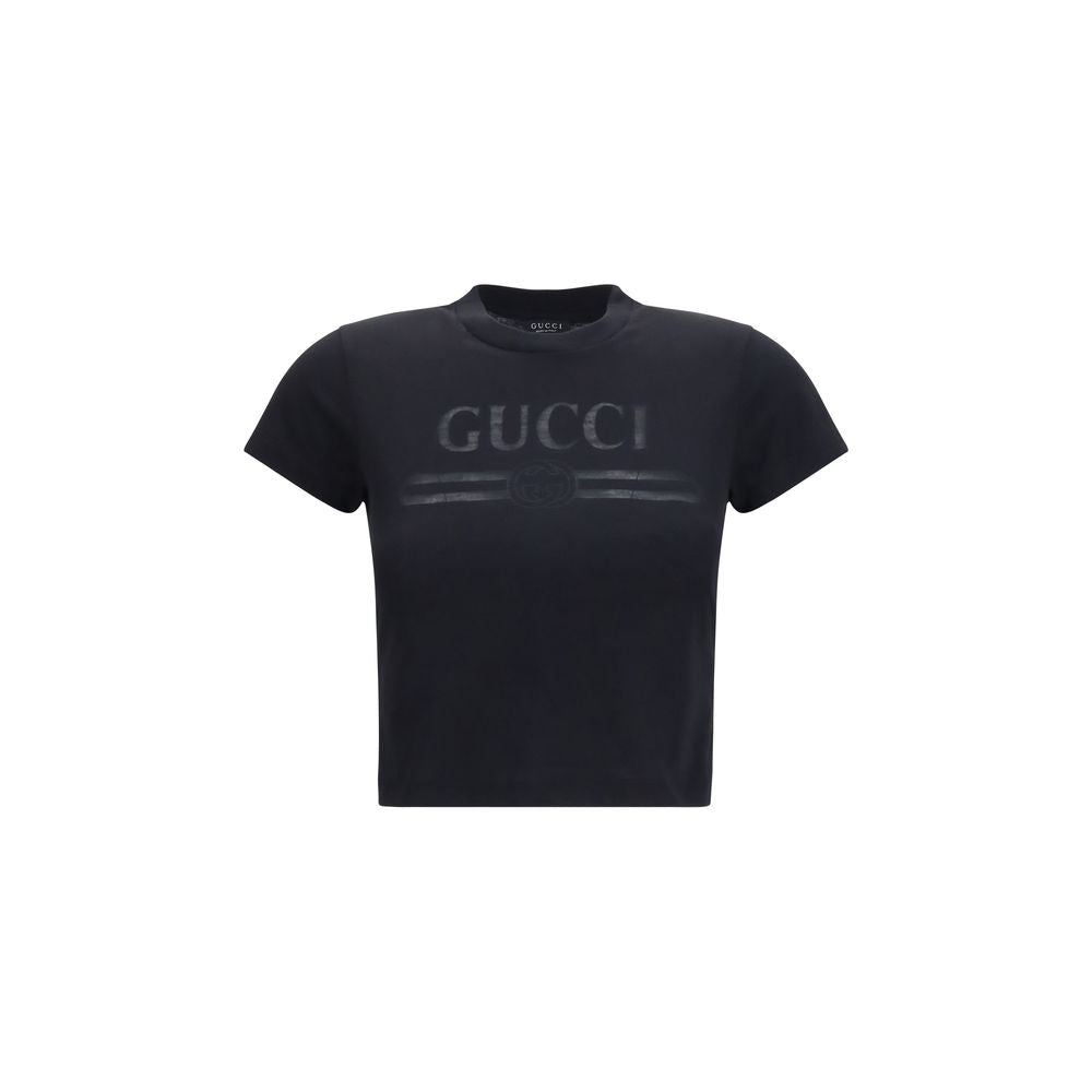 Gucci Black Cotton T-Shirt - Luxurious Sophistication Awaits