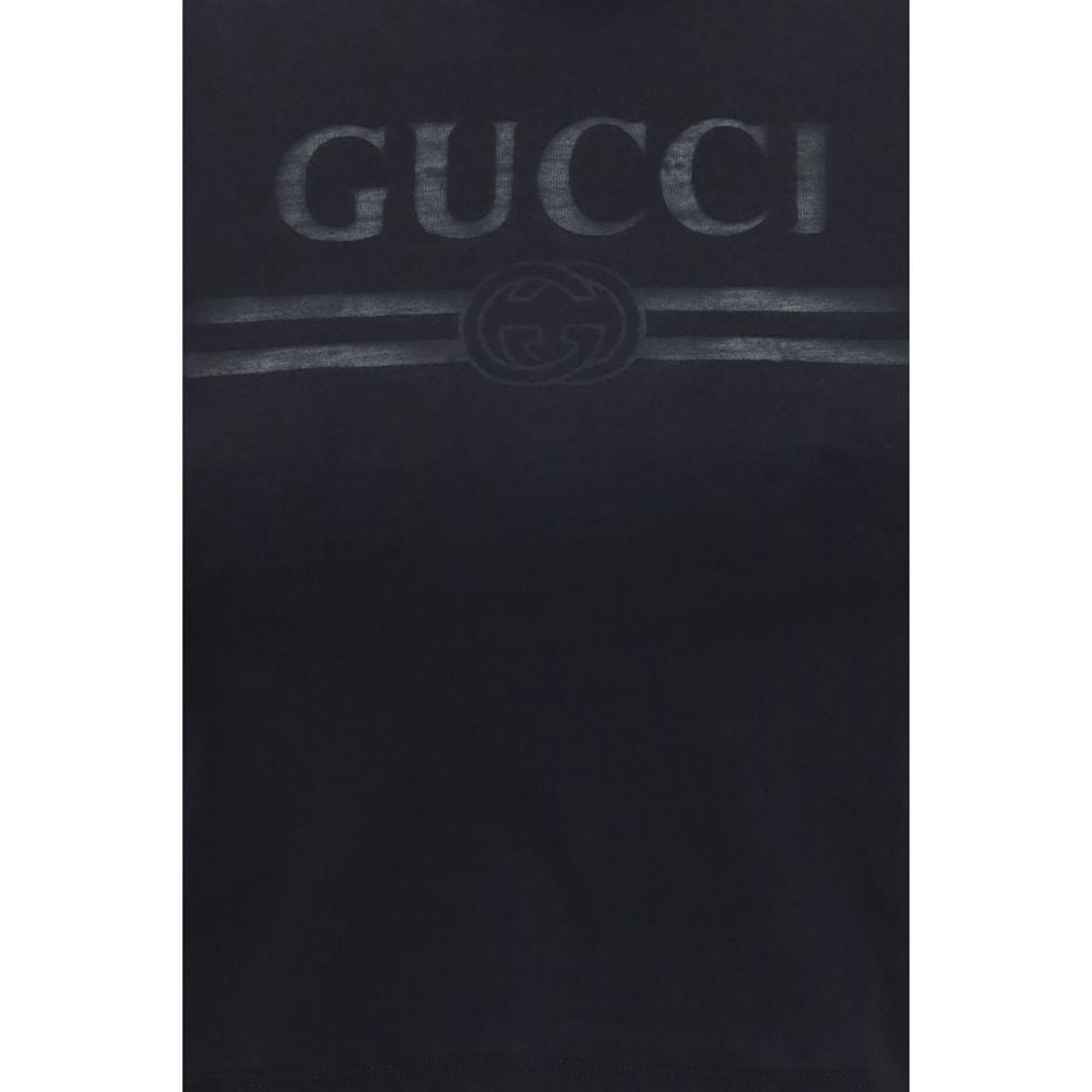 Gucci Black Cotton T-Shirt - Luxurious Sophistication Awaits