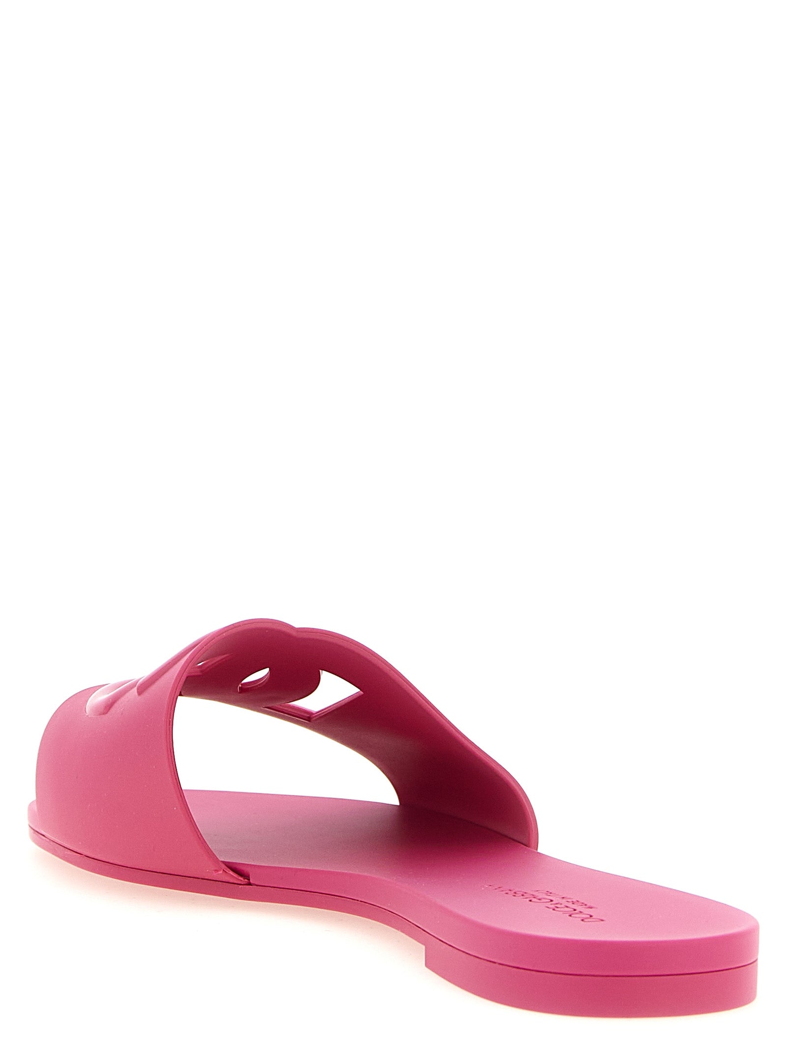 Dolce & Gabbana Fuchsia Polyurethane Slides