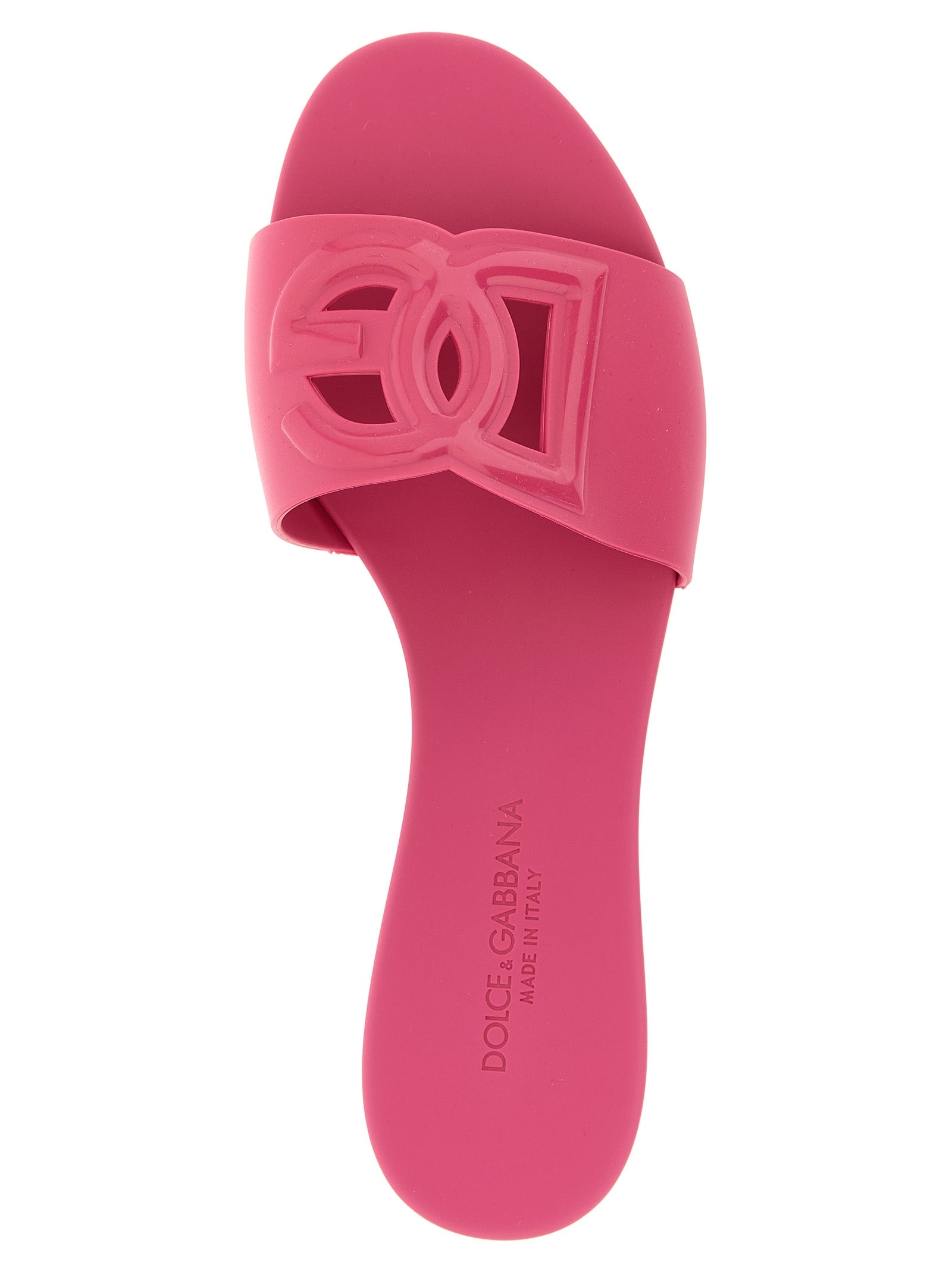 Dolce & Gabbana Fuchsia Polyurethane Slides