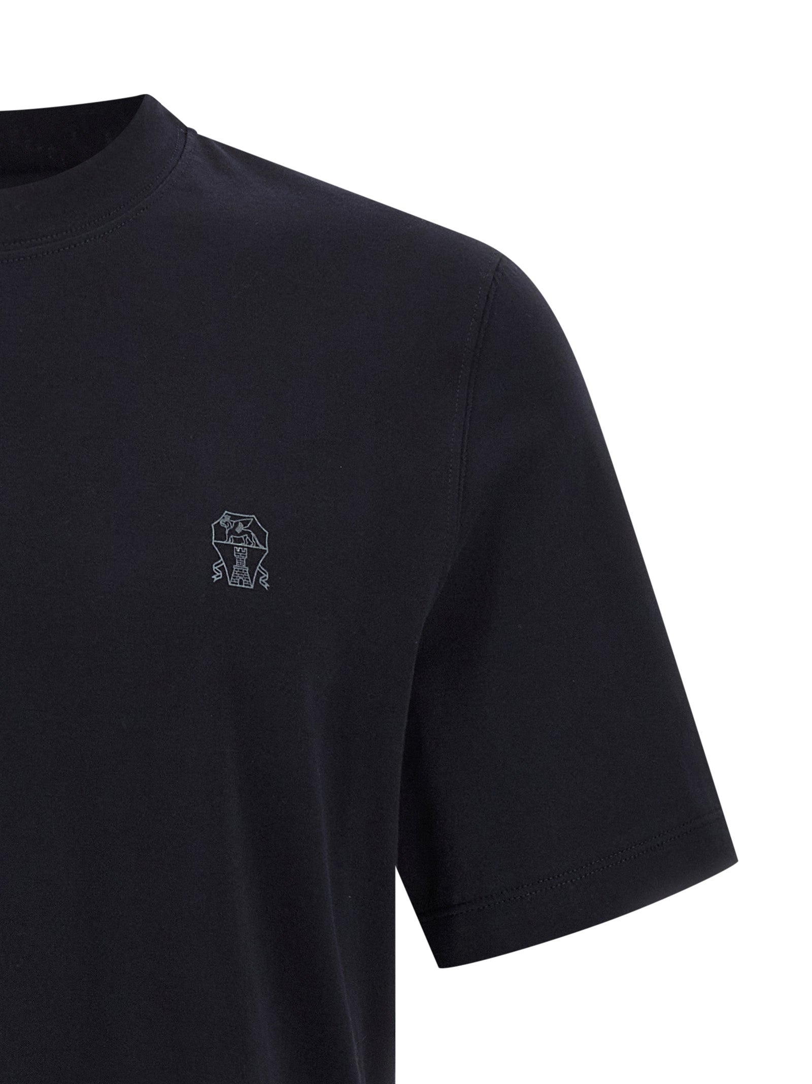 Brunello Cucinelli Blue Cotton T-Shirt