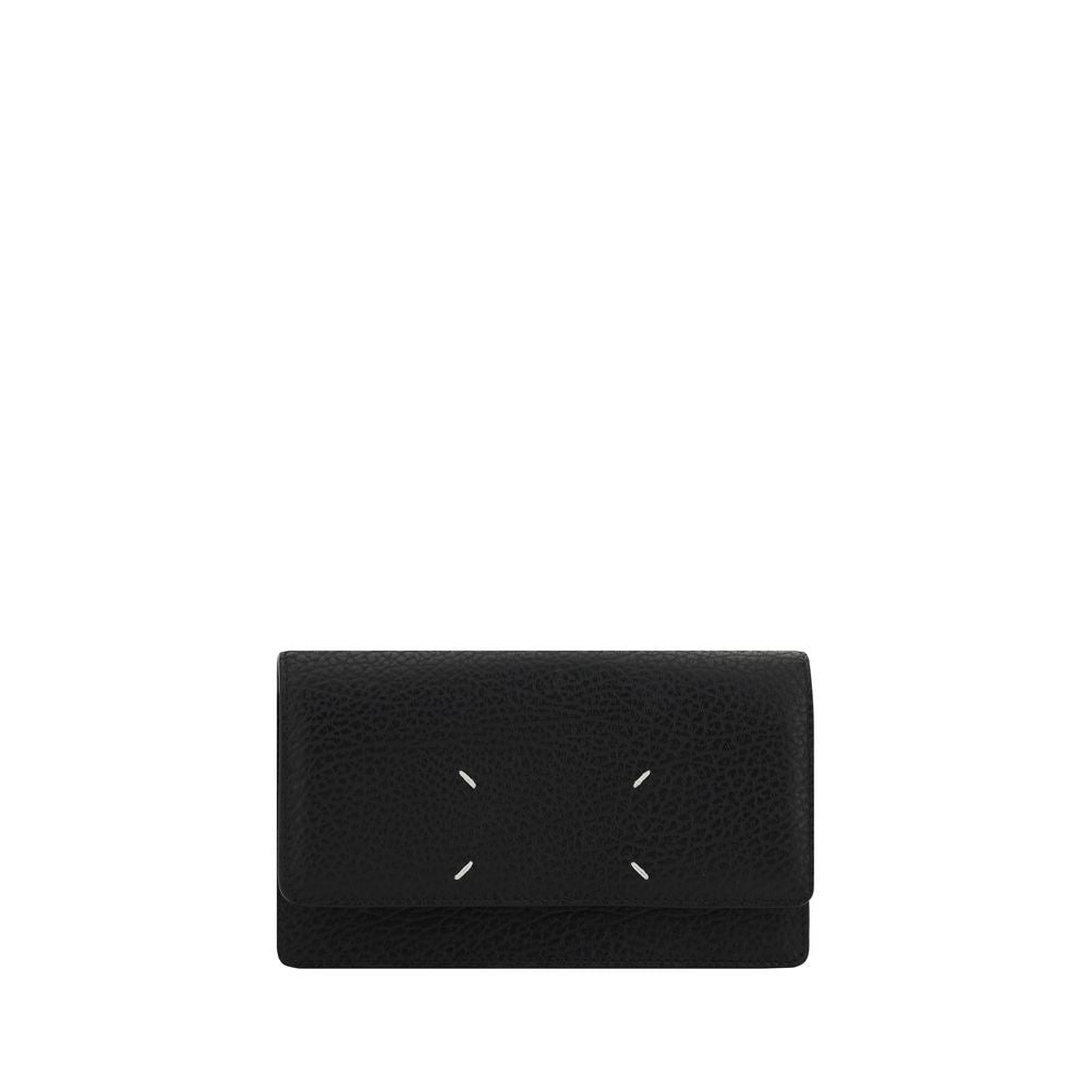 Indulge in the Maison Margiela Black Calf Leather Bos Taurus Wallet, a masterpiece of exquisite craftsmanship and timeless elegance, perfect for discerning tastes.
