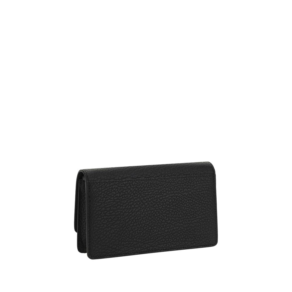 Indulge in the Maison Margiela Black Calf Leather Bos Taurus Wallet, a masterpiece of exquisite craftsmanship and timeless elegance, perfect for the discerning connoisseur.