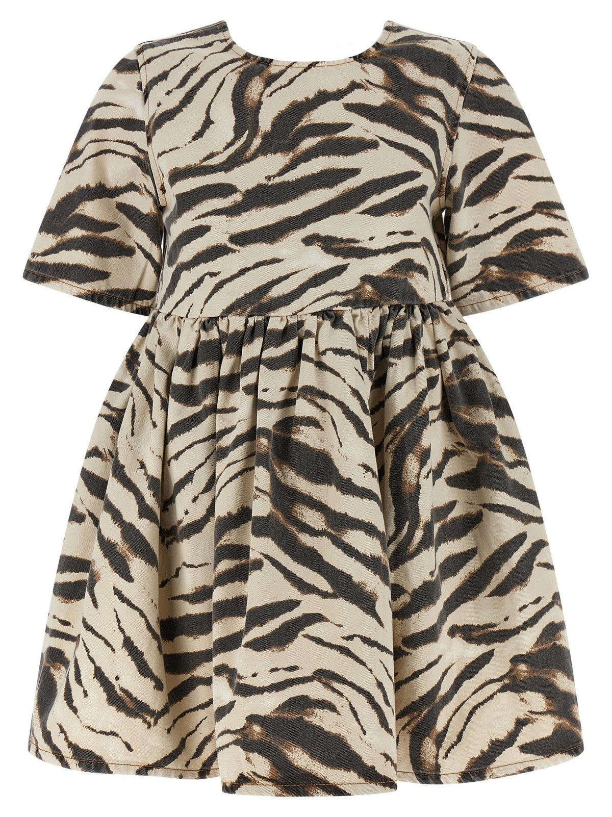 Ganni Multicolor Organic Cotton Short Dress - Effortless Elegance