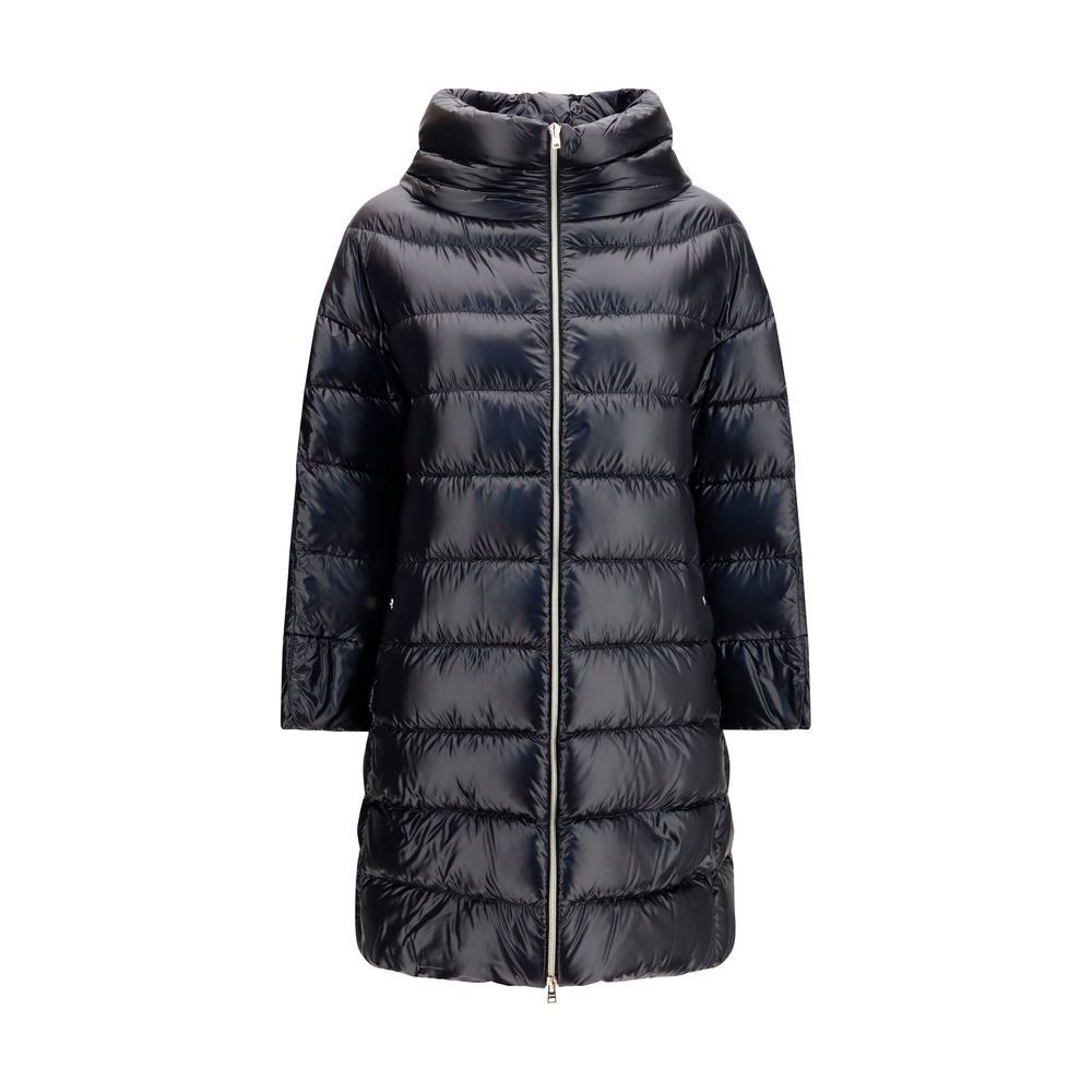 Experience the exquisite Herno Black Polyester Coat, a luxurious blend of Italian craftsmanship and timeless elegance, perfect for elevating your winter wardrobe.