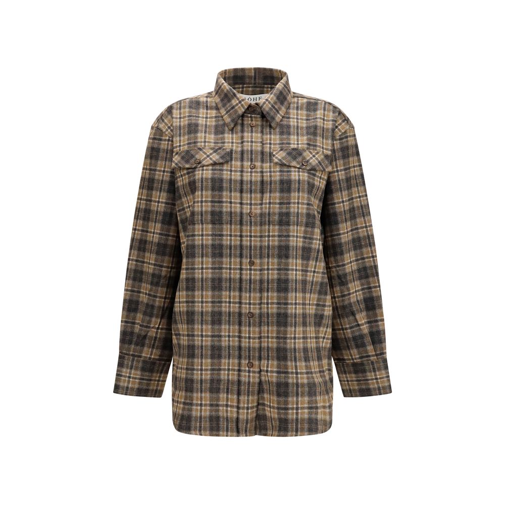 Indulge in the Róhe Multicolor Wool Oves Aries Shirt, a masterpiece of luxurious fleece wool and contemporary design, perfect for elevating any wardrobe with sophistication.