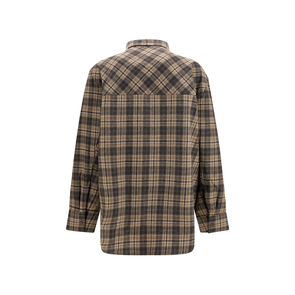 Indulge in the exquisite Róhe Multicolor Wool Oves Aries Shirt, crafted from luxurious fleece wool for a timelessly elegant silhouette that elevates any wardrobe.