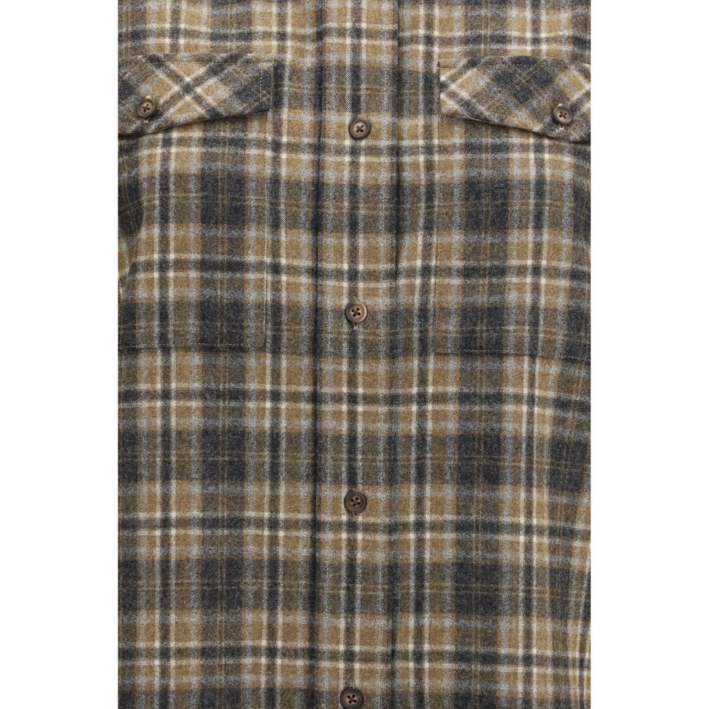 Elevate your wardrobe with the Róhe Multicolor Wool Oves Aries Shirt, a masterpiece of luxurious craftsmanship in exquisite checked wool, perfect for any sophisticated occasion.