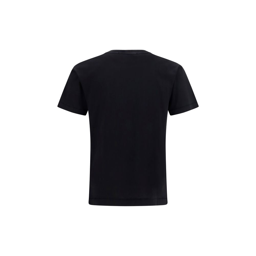 Stone Island Black Cotton T-Shirt - Timeless Luxury Essential
