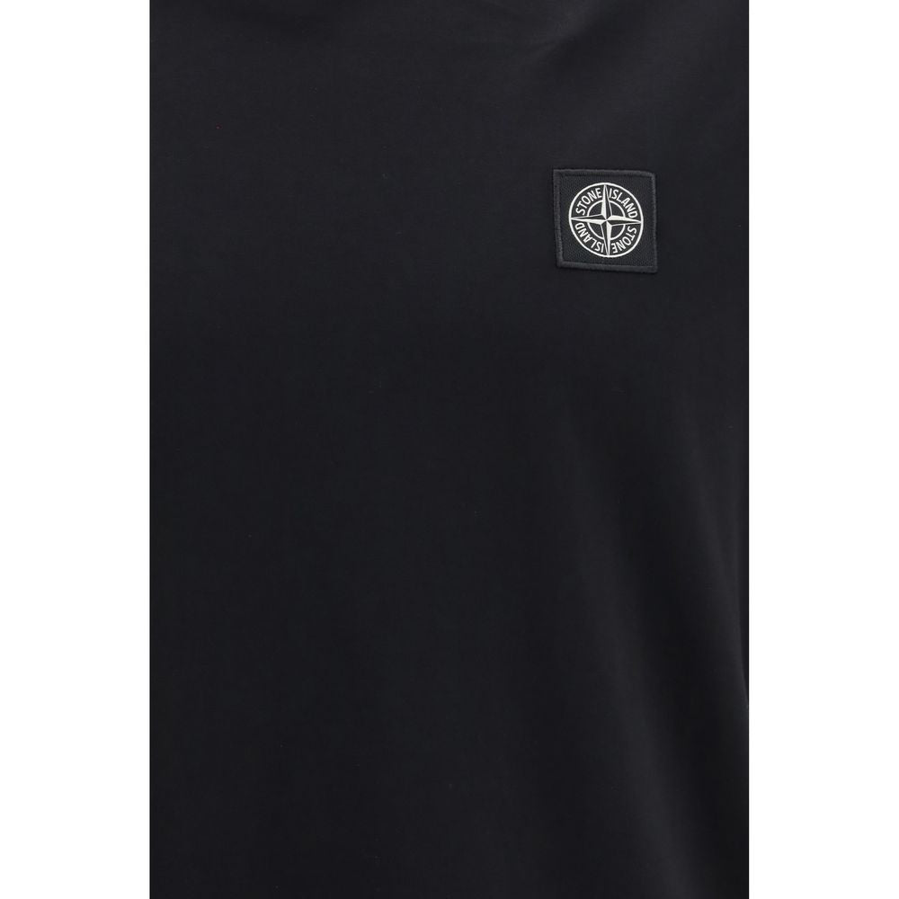 Stone Island Black Cotton T-Shirt - Timeless Luxury Essential