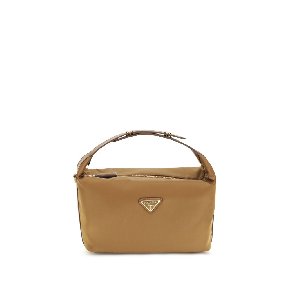 Elevate your style with the Prada Beige Recycled Polyamide Shoulder Bag, a testament to sustainable luxury and timeless elegance, perfect for the discerning individual.